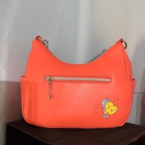 Loungefly Coral Orange Crossbody Bag Little Mermaid.